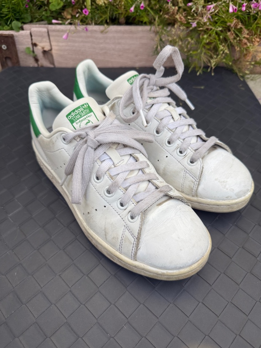 adidas women’s Stan Smitch Leather Low-Top Sneakers